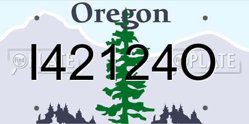 I42124O Oregon License Plate