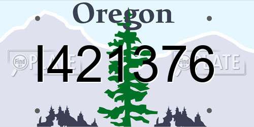 I421376 Oregon License Plate