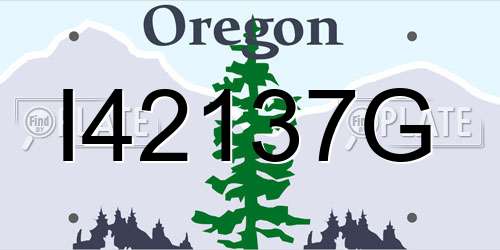 I42137G Oregon License Plate