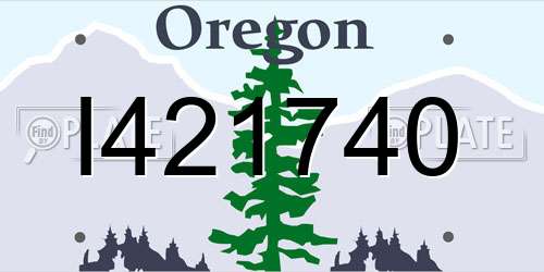 I421740 Oregon License Plate