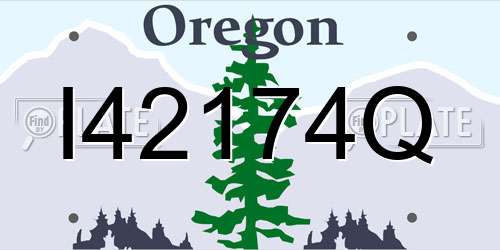 I42174Q Oregon License Plate
