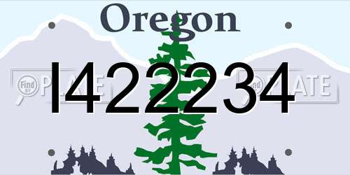 I422234 Oregon License Plate