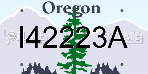 I42223A Oregon License Plate