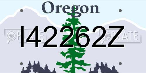 I42262Z Oregon License Plate