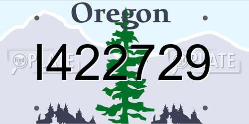 I422729 Oregon License Plate