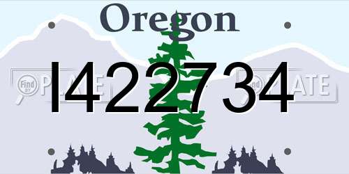 I422734 Oregon License Plate