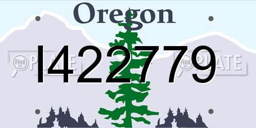 I422779 Oregon License Plate