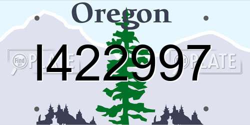I422997 Oregon License Plate