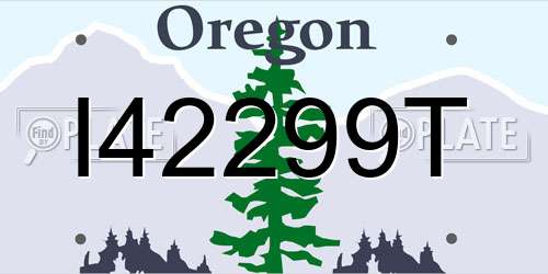 I42299T Oregon License Plate