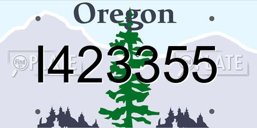 I423355 Oregon License Plate