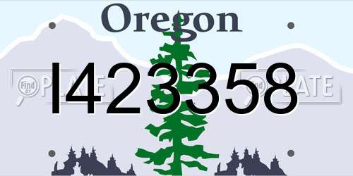 I423358 Oregon License Plate