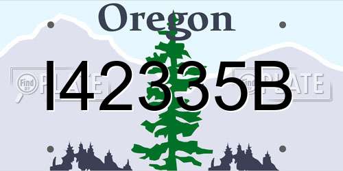 I42335B Oregon License Plate