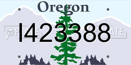 I423388 Oregon License Plate