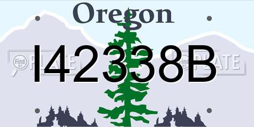 I42338B Oregon License Plate