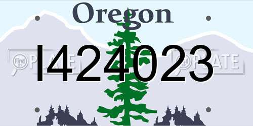 I424023 Oregon License Plate