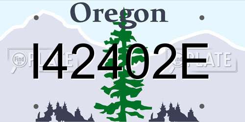 I42402E Oregon License Plate