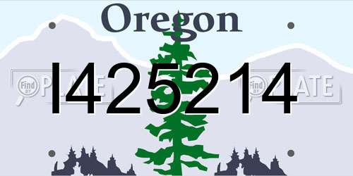 I425214 Oregon License Plate