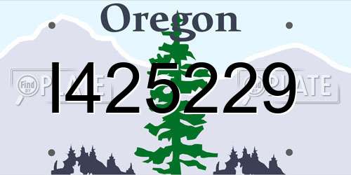 I425229 Oregon License Plate