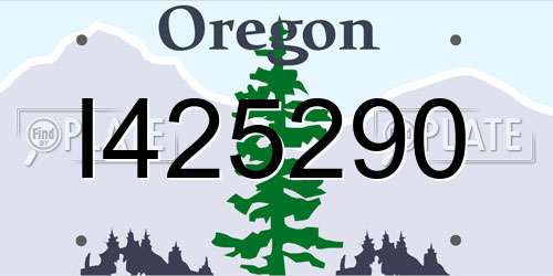 I425290 Oregon License Plate
