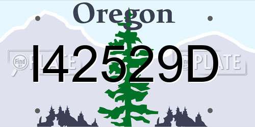 I42529D Oregon License Plate