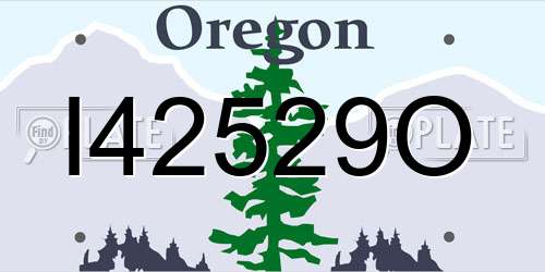 I42529O Oregon License Plate