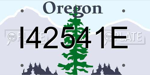 I42541E Oregon License Plate