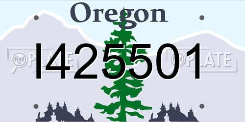 I425501 Oregon License Plate