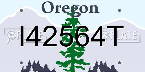 I42564T Oregon License Plate