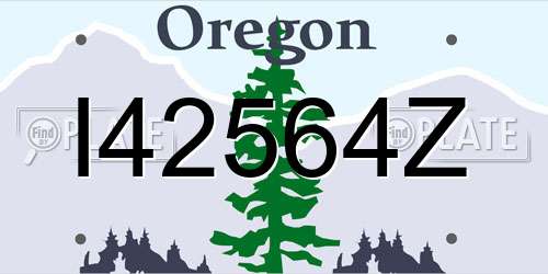 I42564Z Oregon License Plate