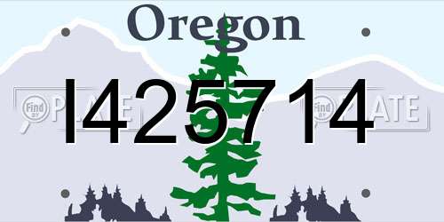 I425714 Oregon License Plate