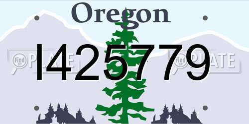 I425779 Oregon License Plate