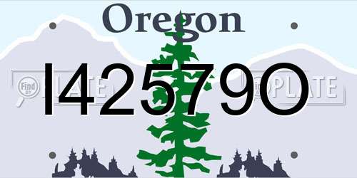 I42579O Oregon License Plate