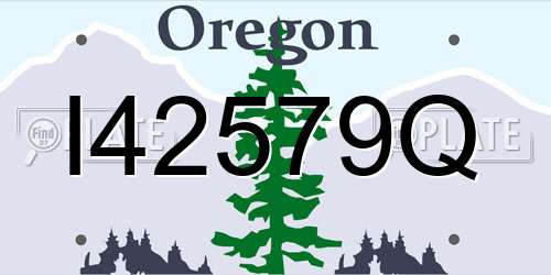 I42579Q Oregon License Plate