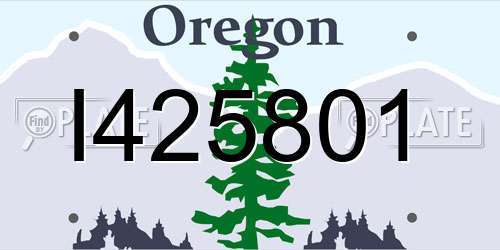 I425801 Oregon License Plate