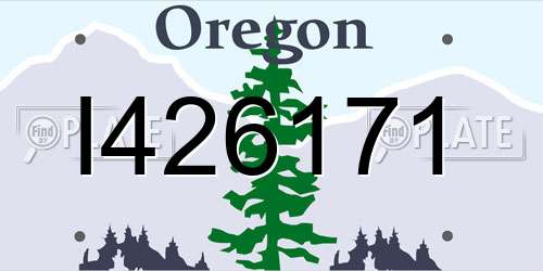 I426171 Oregon License Plate