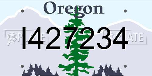 I427234 Oregon License Plate