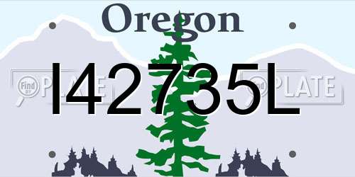 I42735L Oregon License Plate