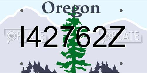 I42762Z Oregon License Plate