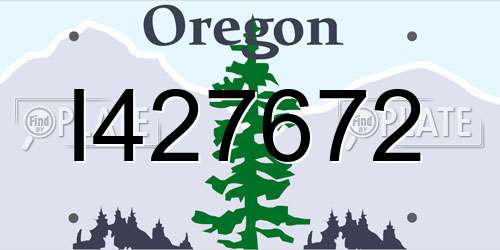 I427672 Oregon License Plate