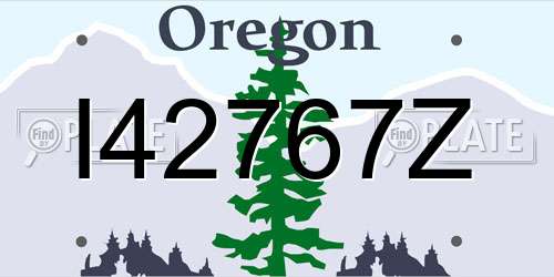 I42767Z Oregon License Plate