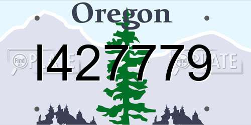 I427779 Oregon License Plate