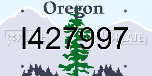 I427997 Oregon License Plate