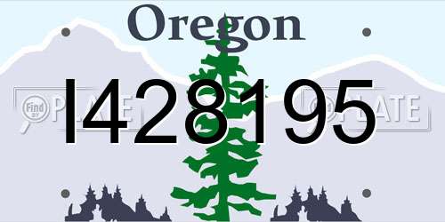 I428195 Oregon License Plate