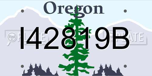 I42819B Oregon License Plate
