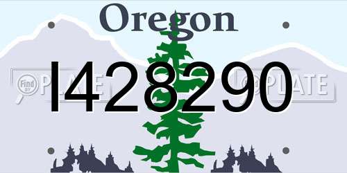 I428290 Oregon License Plate