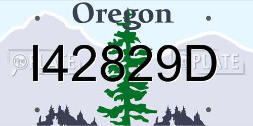 I42829D Oregon License Plate