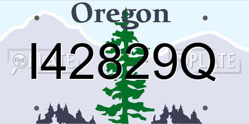 I42829Q Oregon License Plate