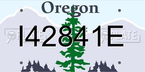 I42841E Oregon License Plate