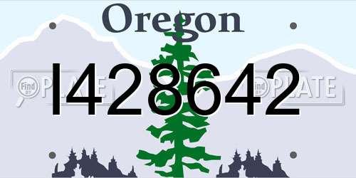 I428642 Oregon License Plate