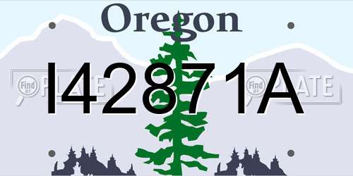 I42871A Oregon License Plate